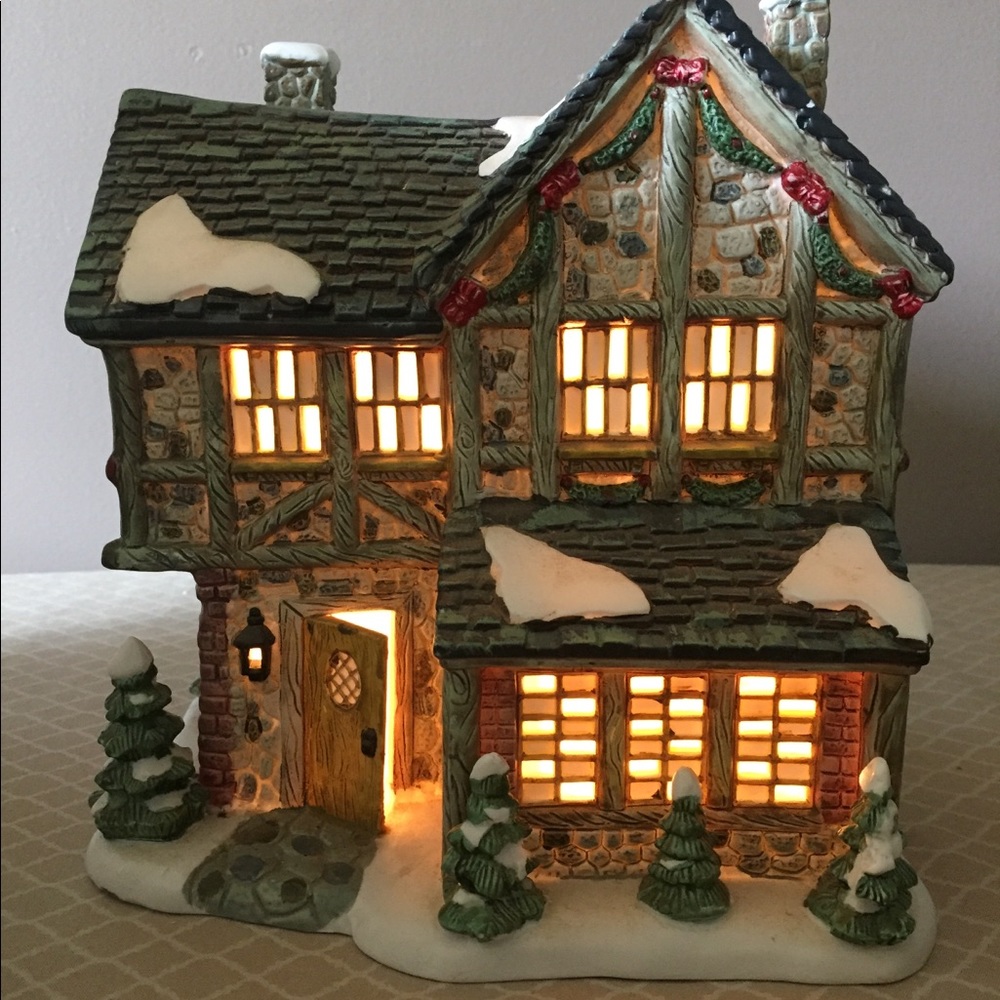 Christmas Village Lighted Victorian House